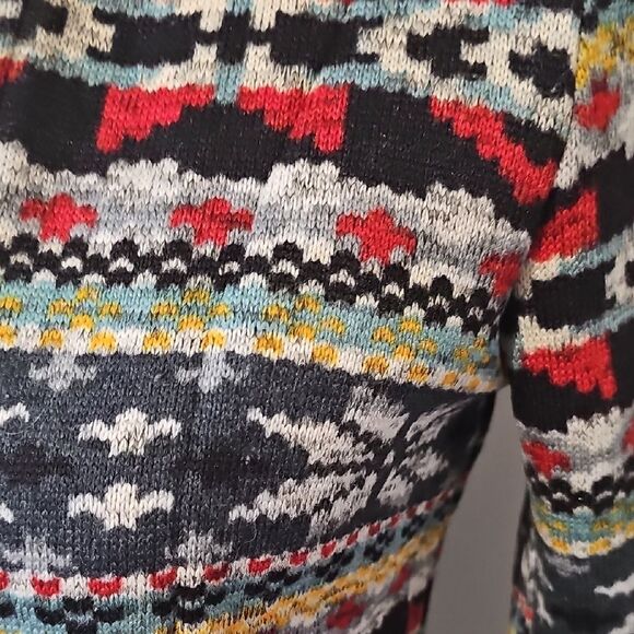 Colorful Patterned Open Cardigan - Picture 3 of 6